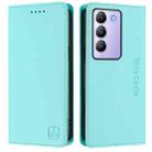 For vivo Y100 5G IDN / Y200e 5G RC01 Dual-Folded Magnetic Suction RFID Leather Phone Case(Mint Green) - 2