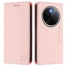 For vivo Y300 Pro RC01 Dual-Folded Magnetic Suction RFID Leather Phone Case(Pink) - 2