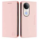 For vivo S20 5G RC01 Dual-Folded Magnetic Suction RFID Leather Phone Case(Pink) - 2