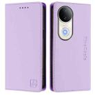 For vivo S20 5G RC01 Dual-Folded Magnetic Suction RFID Leather Phone Case(Light Purple) - 2