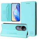 For vivo S20 Pro 5G RC01 Dual-Folded Magnetic Suction RFID Leather Phone Case(Mint Green) - 1