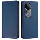 For vivo S20 Pro 5G RC01 Dual-Folded Magnetic Suction RFID Leather Phone Case(Dark Blue) - 2
