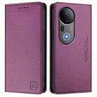 For vivo S20 Pro 5G RC01 Dual-Folded Magnetic Suction RFID Leather Phone Case(Violet) - 2