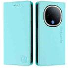 For vivo Y300 5G RC01 Dual-Folded Magnetic Suction RFID Leather Phone Case(Mint Green) - 2