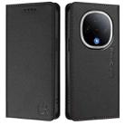 For vivo Y300 5G RC01 Dual-Folded Magnetic Suction RFID Leather Phone Case(Black) - 2