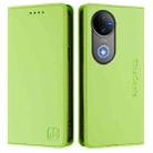 For vivo V50 5G Global RC01 Dual-Folded Magnetic Suction RFID Leather Phone Case(Grass Green) - 2