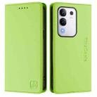 For vivo Y29 4G Global RC01 Dual-Folded Magnetic Suction RFID Leather Phone Case(Grass Green) - 2