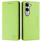 For vivo Y29s 5G / Y04 4G Global RC01 Dual-Folded Magnetic Suction RFID Leather Phone Case(Grass Green) - 2