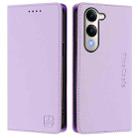 For vivo Y29s 5G / Y04 4G Global RC01 Dual-Folded Magnetic Suction RFID Leather Phone Case(Light Purple) - 2
