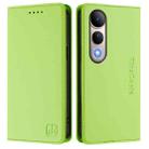 For vivo V50 Lite 5G RC01 Dual-Folded Magnetic Suction RFID Leather Phone Case(Grass Green) - 2
