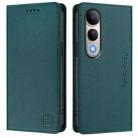 For vivo V50 Lite 5G RC01 Dual-Folded Magnetic Suction RFID Leather Phone Case(Dark Green) - 2