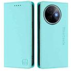 For vivo Y39 5G Global RC01 Dual-Folded Magnetic Suction RFID Leather Phone Case(Mint Green) - 2