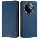 For vivo Y39 5G Global RC01 Dual-Folded Magnetic Suction RFID Leather Phone Case(Dark Blue) - 2