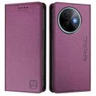 For vivo Y39 5G Global RC01 Dual-Folded Magnetic Suction RFID Leather Phone Case(Violet) - 2