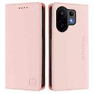 For vivo S30 RC01 Dual-Folded Magnetic Suction RFID Leather Phone Case(Pink) - 2