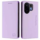 For vivo S30 RC01 Dual-Folded Magnetic Suction RFID Leather Phone Case(Light Purple) - 2