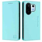 For vivo S30 Pro mini RC01 Dual-Folded Magnetic Suction RFID Leather Phone Case(Mint Green) - 2