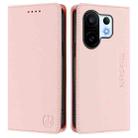 For vivo S30 Pro mini RC01 Dual-Folded Magnetic Suction RFID Leather Phone Case(Pink) - 2