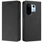 For vivo S30 Pro mini RC01 Dual-Folded Magnetic Suction RFID Leather Phone Case(Black) - 2