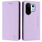 For vivo S30 Pro mini RC01 Dual-Folded Magnetic Suction RFID Leather Phone Case(Light Purple) - 2