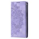 For Redmi Note 14 Pro 4G Totem Embossed Magnetic Leather Phone Case(Purple) - 2