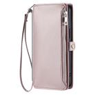 For Redmi Note 14 Pro 4G Leather Stitching Multi-card Slot Zipper Phone Case(Rose Gold) - 2