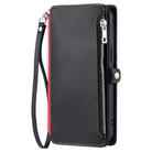 For Redmi Note 14 4G EU 164.84mm Leather Stitching Multi-card Slot Zipper Phone Case(Black) - 2