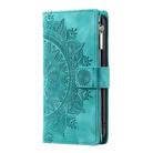 For Redmi Note 14 Pro 4G Multi-Card Totem Zipper Leather Phone Case(Green) - 2