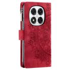 For Redmi Note 14 Pro 4G Multi-Card Totem Zipper Leather Phone Case(Red) - 3