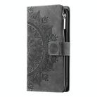 For Redmi Note 14 Pro 4G Multi-Card Totem Zipper Leather Phone Case(Grey) - 2