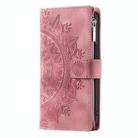 For Redmi Note 14 Pro 4G Multi-Card Totem Zipper Leather Phone Case(Pink) - 2