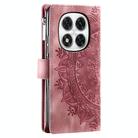 For Redmi Note 14 Pro 4G Multi-Card Totem Zipper Leather Phone Case(Pink) - 3