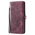 For Xiaomi Redmi Note 14 5G Skin Feel Totem Embossed Leather Phone Case(Wine Red) - 2