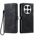 For Redmi Note 14 Pro 4G Skin Feel Totem Embossed Leather Phone Case(Black) - 1