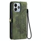 For Redmi Note 14 4G EU 164.84mm Skin Feel Totem Embossed Leather Phone Case(Deep Green) - 3
