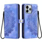 For Redmi Note 14 4G EU 164.84mm Skin Feel Totem Embossed Leather Phone Case(Purple) - 1