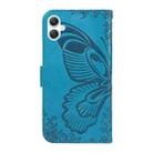 For Samsung Galaxy A06 5G / 4G Swallowtail Butterfly Embossed Leather Phone Case(Blue) - 3