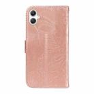 For Samsung Galaxy A06 5G / 4G Swallowtail Butterfly Embossed Leather Phone Case(Rose Gold) - 3