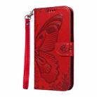 For Samsung Galaxy A07 5G Swallowtail Butterfly Embossed Leather Phone Case(Red) - 2