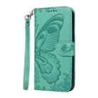 For Samsung Galaxy A07 5G Swallowtail Butterfly Embossed Leather Phone Case(Green) - 2