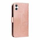 For Samsung Galaxy A07 5G Swallowtail Butterfly Embossed Leather Phone Case(Rose Gold) - 3