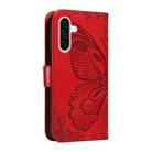 For Samsung Galaxy A36 5G / M56 5G Swallowtail Butterfly Embossed Leather Phone Case(Red) - 3