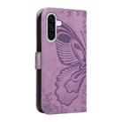 For Samsung Galaxy A36 5G / M56 5G Swallowtail Butterfly Embossed Leather Phone Case(Purple) - 3