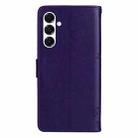 For Samsung Galaxy A26 5G Global Tree & Cat Embossed Pattern Flip Leather Phone Case(Purple) - 3