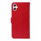 For Samsung Galaxy A06 5G / 4G Tree & Cat Embossed Pattern Flip Leather Phone Case(Red) - 3