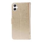 For Samsung Galaxy A06 5G / 4G Tree & Cat Embossed Pattern Flip Leather Phone Case(Gold) - 3