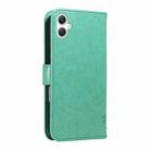 For Samsung Galaxy A07 5G Tree & Cat Embossed Pattern Flip Leather Phone Case(Green) - 3