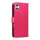 For Samsung Galaxy A07 5G Tree & Cat Embossed Pattern Flip Leather Phone Case(Rose Red) - 3