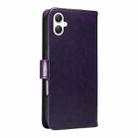 For Samsung Galaxy A07 5G Tree & Cat Embossed Pattern Flip Leather Phone Case(Purple) - 3