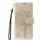 For Samsung Galaxy A07 5G Tree & Cat Embossed Pattern Flip Leather Phone Case(Gold) - 2